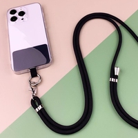 Cordon de téléphone universel à porter en bandoulière, avec patch de fixation, sangle détachable et réglable, longueur 84-160 cm, cordon de cou personnalisable