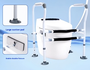 Toilet Handrail Anti-Slip Adjustable Foldable Lightweight for Elderly Bathroom Safety Rehabilitation Therapy Supplies - Product Image 2