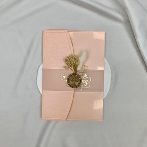 Invitation acrylique <span class=keywords><strong>rose</strong></span> Invitation de mariage invitation unique pour baptême, baby shower, Bar Mitzvah - Product Image 1