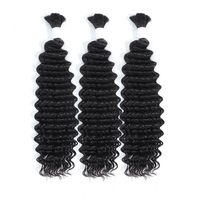 Vente en gros de cheveux humains brésiliens de haute qualité ondulés tressage en vrac de cheveux humains sans trame livraison directe cheveux vierges à cuticule alignée