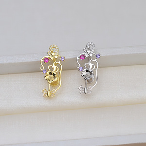 จี้ไข่มุกบาร็อคเงินแท้ 925 งานแฮนด์เมด Wenchi สำหรับผู้หญิง รูปทรงพิเศษ พร้อมตัวเรือนเปล่าสำหรับทำสร้อยคอ อุปกรณ์ประกอบเครื่องประดับ - Product Image 2