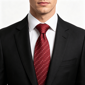 Cravate Formelle Homme en Gros 100% Polyester à Rayures Jacquard et Pois pour Adultes - Product Image 1