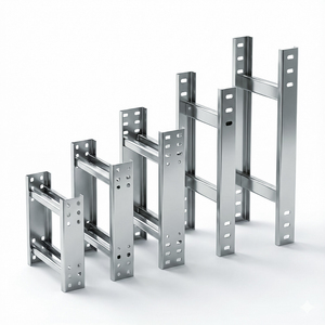 Câble-canal en <span class=keywords><strong>acier</strong></span> galvanisé à chaud de type échelle robuste pour la pose de câbles électriques à usage industriel et de construction - Product Image 1