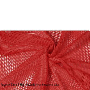 Chaleco Deportivo Unisex de Malla 100% Poliéster, Color Rojo Liso, Precio al por Mayor - Product Image 4