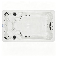 Piscine de spa extérieure hors sol chauffée, piscine préfabriquée en acrylique enterrée