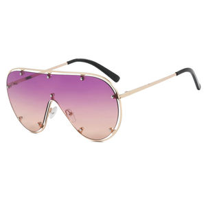 Moda montature in metallo oversize di alta qualità occhiali da sole di lusso donne uomini di tendenza lunettes de luxe uv400 - Product Image 4