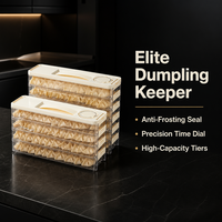 Boîte de rangement portable authentique pour dumplings, pour porte latérale de réfrigérateur/congélateur, espacement étroit, en plastique alimentaire
