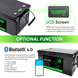 แบตเตอรี่ลิเธียมแบบชาร์จได้ 24v 100ah 25.6v 48v 12v 100ah 200ah แบตเตอรี่เก็บพลังงานแสงอาทิตย์ แบตเตอรี่ลิเธียมไอออน - Product Image 3