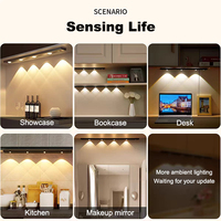 Lampe de nuit à détecteur de mouvement magnétique rechargeable par USB, lumière pour armoire, éclairage LED sous l'armoire