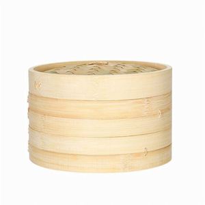 Configuration du cuiseur vapeur en bambou pour dim sum porte-bonheur, idéal pour la préparation de boulettes maison, meilleur prix, panier inclus - Product Image 5