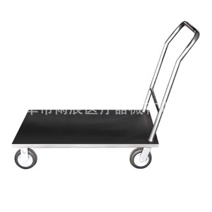 Chariot à main en acier inoxydable 950x650x200900mm à quatre roues, utilisation industrielle et médicale, chariot à plateau durable - Product Image 5