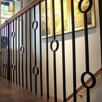 Balustre en fer forgé à double cercle de bonne qualité pour une décoration de style classique