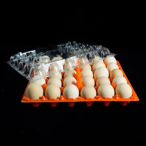 Barquette à œufs en plastique PET coloré, réutilisable, personnalisée, pour 30 œufs, utilisation agricole, marque OEM - Product Image 1