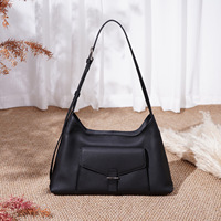 Sac Hobo en Cuir Véritable pour Femme, Sac Bandoulière en Cuir de Vachette Grainé, Sac Élégant à Porter sous le Bras, Vente en Gros, Logo Personnalisé