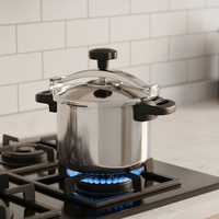 Casserole à pression en acier inoxydable de haute qualité, anti-explosion, écologique, triple couche, 26 cm, 12 L, compatible avec les cuisinières à induction