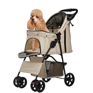 Toptan özel Logo katlanabilir nefes seyahat taşınabilir kedi köpek evcil hayvan arabası - Product Image 3