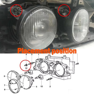 คลิปสกรูปรับไฟหน้ารถแบบ63121378369 E34 E32 E30 BMW สำหรับเปลี่ยนซ่อมรถ - Product Image 4