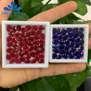 Vente directe usine – Saphir de laboratoire 1ct 2ct, forme <span class=keywords><strong>poire</strong></span>, bleu royal, pierres brutes cultivées en laboratoire - Product Image 2