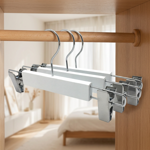 Wholesale White Wooden <b>Hangers</b> High Quality Custom Logo Modern Durable Metal Hook Multifunction for Export - Product Image 5