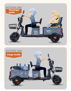 Triciclo Eléctrico de 600W, 35 km/h, Alcance de 50 km, Triciclo Eléctrico para <span class=keywords><strong>Adultos</strong></span>, <span class=keywords><strong>Trimoto</strong></span> Eléctrica de 48V, Bicicleta Eléctrica de Carga - Product Image 2