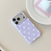 Coque de téléphone magnétique à pois en TPU souple antichoc, étui imprimé multicolore mignon pour iPhone 18 17 16 15 14 Pro Max