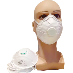Produsen masker Respirator FFP2 disetujui CE masker wajah sekali pakai FFP2 dengan katup pernapasan aliran dingin ukuran reguler untuk dewasa - Product Image 1