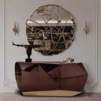 Buffet de luxe italien en bois, meuble de designer moderne pour villa, manoir, salon, appartement, projet de mobilier