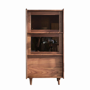 Scandinavian Solid Wood <b>Sideboard</b> 0.61x0.4x1.24 <b>Storage</b> Cabinet Modern Display Furniture - Product Image 5