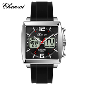LYN-311 <strong>Dawn</strong> Multi Functional Men's <strong>Watch</strong> Calendar Waterproof Night Light Men's <strong>Watch</strong> Square Silicon Electronic <strong>Watch</strong> - Product Image 2
