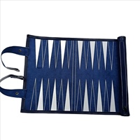 Table de jeu de backgammon pliable portable en cuir PU pour l'extérieur, personnalisable