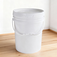 Seau en PP antivol robuste blanc 20L 20kg 5 Gallons avec impression personnalisée et garantie de 2 ans pour la peinture (à base d'eau et de solvant)