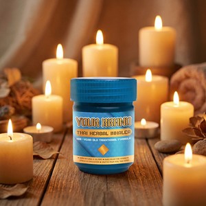 Inhalateur nasal thaïlandais aux herbes essentielles naturelles lyophilisées, menthol, camphre, citronnelle pour un soulagement rafraîchissant - Product Image 4