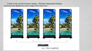 Pantalla Publicitaria Digital Plegable para Interiores D-King, Cartel a Todo Color, P1.25 P1.56 P1.66 P1.86 P2 P2.5 P3, Pantalla Triple Plegable - Product Image 3