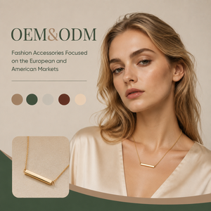 Ear enlace oem odm Wholesale Gold Plated Horizontal Bar Pendant Necklaces Simple Blank Bar Link <b>Chain</b> Women Jewelry - Product Image 1