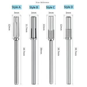 3Mm Tungsten Carbide Nail Khoan Bits Cho Điện Làm Móng Tay Khoan Móng Tay Nghệ Thuật Công Cụ Dễ Dàng Tháo Mini Sanding Ban Nhạc Mandrel