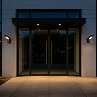 Applique murale extérieure LED en aluminium, style minimaliste moderne, étanche IP54, angle de faisceau 90°, pour jardin, villa, patio