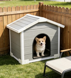 Waterdichte hondenkennel van PP-materiaal voor buiten, geschikt voor tuin en achtertuin - Product Image 4