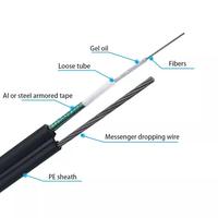 Cable de Fibra Óptica para Exteriores FTTH, Figura 8, 12 Núcleos, Monomodo, GYXTC8S, Fabricado en China