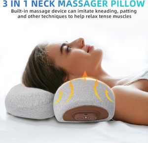 Phenitech Shiatsu pemijat leher punggung, bantal pijat elektrik dengan panas dan 8 rol untuk bahu punggung bawah - Product Image 4