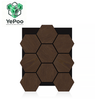Panneaux acoustiques décoratifs pour murs intérieurs, MDF 3D hexagonaux, écologiques, haute réduction du bruit, pour hôtels, écoles, design 3D.