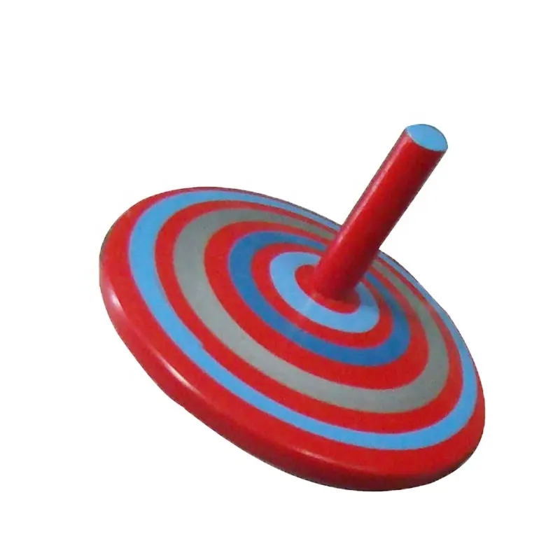 Custom Children Logo Spinning Top Spiral in Wood Handmade, Wooden Spiral Spinning Tops