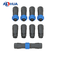 Connecteur de câble électrique AOHUA 300V 10A K15 4 broches, ensemble de fiches électriques mâle-femelle, IP68
