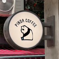 Boîte lumineuse de style marque de bière - Panneau publicitaire créatif