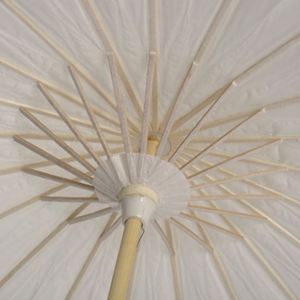 Parasol pliant en papier blanc DIY en gros pour décoration de fête et mariage - Product Image 5