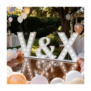 Números Gigantes LED para Decoración <span class=keywords><strong>de</strong></span> Bodas y Cumpleaños, Letras Metálicas <span class=keywords><strong>de</strong></span> 3 y 4 Pies, Iluminación Exterior para Autos y <span class=keywords><strong>Empresas</strong></span> - Product Image 1