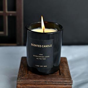 <span class=keywords><strong>Achat</strong></span> en gros de bougies de massage noires en céramique de parfums de luxe avec boîte-cadeau et mèche de bougie sans plomb en coton sans fumée - Product Image 4