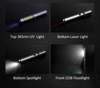 Linterna de luz led 3 en 1 recargable, lámpara de luz led 3 en 1