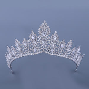 फैशन लक्जरी हीरे की शादी दुल्हन के गहने सामान दुल्हन तमाशा प्रोम राजकुमारी Tiaras मुकुट - Product Image 2