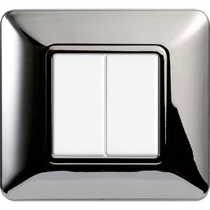 Interrupteur mural Gloca 2 Gang en plastique chromé poli, interrupteur à 2 voies, installation facile pour usage domestique - Product Image 4