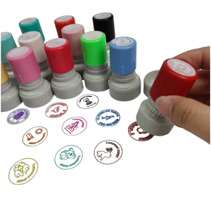 Sıcak satış tarzı yumuşak renk <span class=keywords><strong>HA</strong></span> yuvarlak 28mm çocuklar flaş logosu damga Sello özel ödül öğretmen pullar - Product Image 1